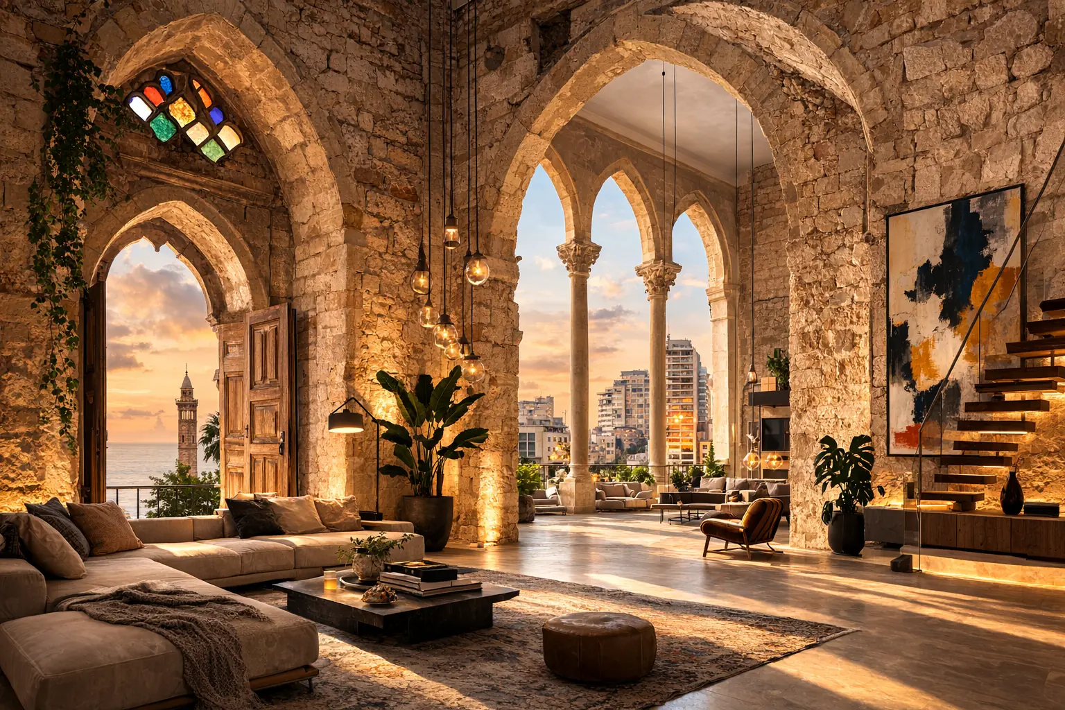 Heritage building facade in Beirut